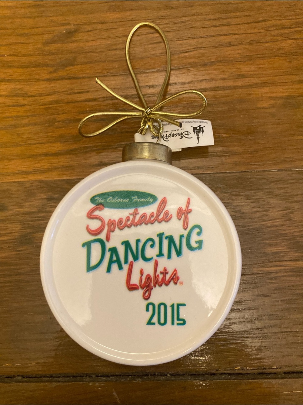 Disney 'Spectacle of Dancing Lights' 2015 Ornament with Gold Hanger